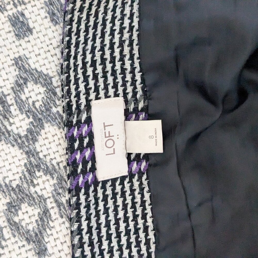Ann Taylor Loft Plaid Wool Blend Skirt size 8 - Picture 6 of 9